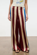 STROLL SILK PANT | CAFFE STRIPE CAFFE STRIPE / XS