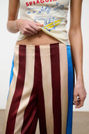 STROLL SILK PANT | CAFFE STRIPE CAFFE STRIPE / XS
