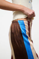 STROLL SILK PANT | CAFFE STRIPE CAFFE STRIPE / XS