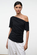 CARINE TOP | BLACK BLACK / XS