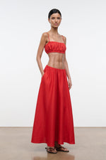 FIORE LINEN TOP | TOMATO
