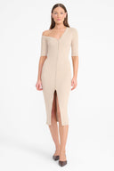 CRAFTSMAN SWEATER DRESS | FAWN