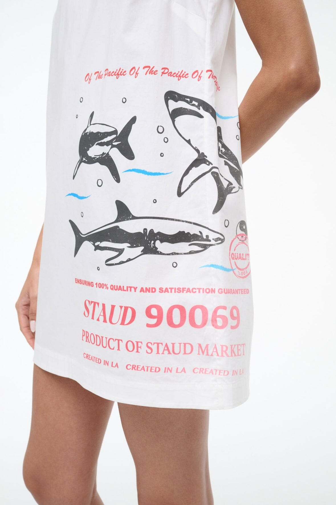 staud fish dress STAUD, Brea Dress in Of The Pacific, Size XS