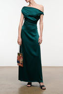 PHARE SILK MAXI DRESS | EMERALD EMERALD / 4