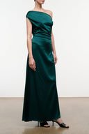 PHARE SILK MAXI DRESS | EMERALD EMERALD / 4