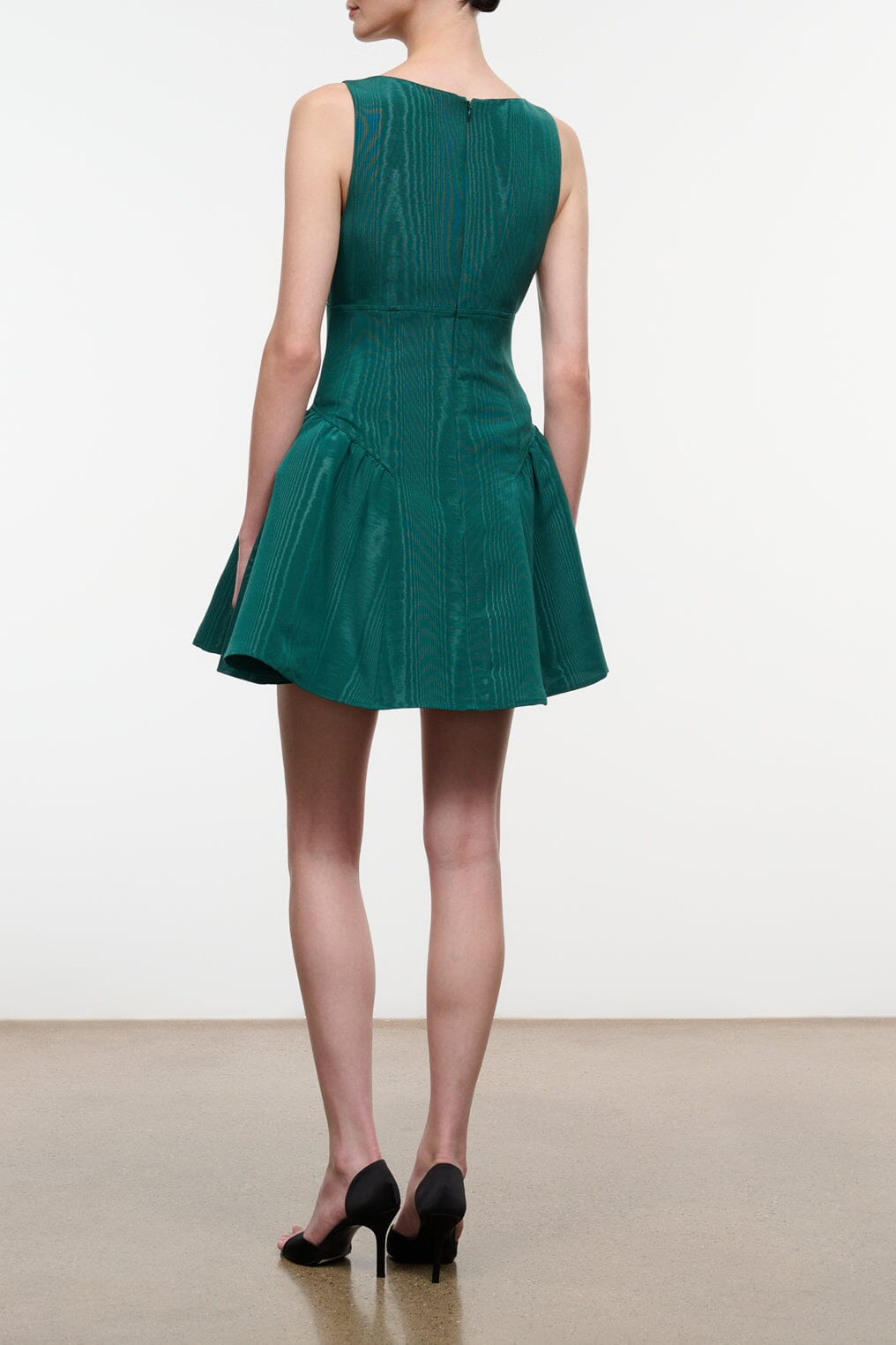 STAUD GWENETTE MINI DRESS EMERALD