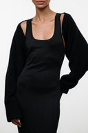 ASHTON CASHMERE SHRUG | BLACK BLACK / XS