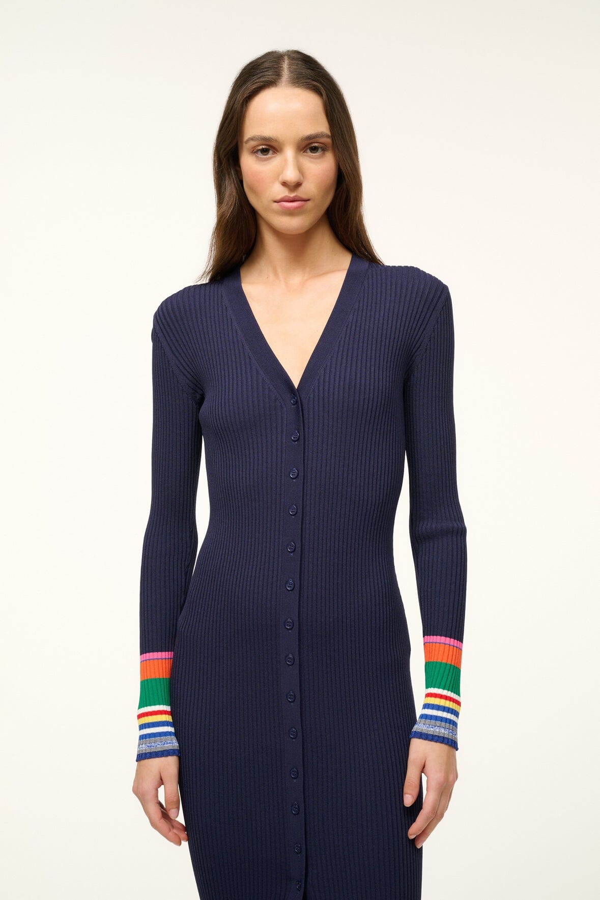 Image SHOKO SWEATER | NAVY MULTI 2 of 5 and Clicking this image will trigger a zoom pop-up