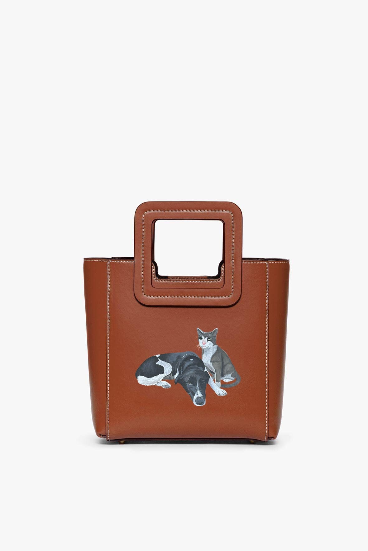 *STAUD* Shirly mini グロッシーレザーバッグ MINI SHIRLEY LEATHER BAG BLACK