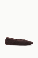Image ALBA BALLET FLAT | ESPRESSO SHEARLING 1 of 7