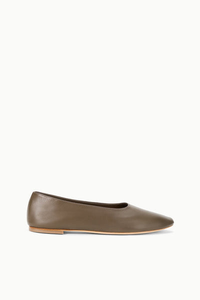 STAUD ALBA BALLET FLAT TRUFFLE