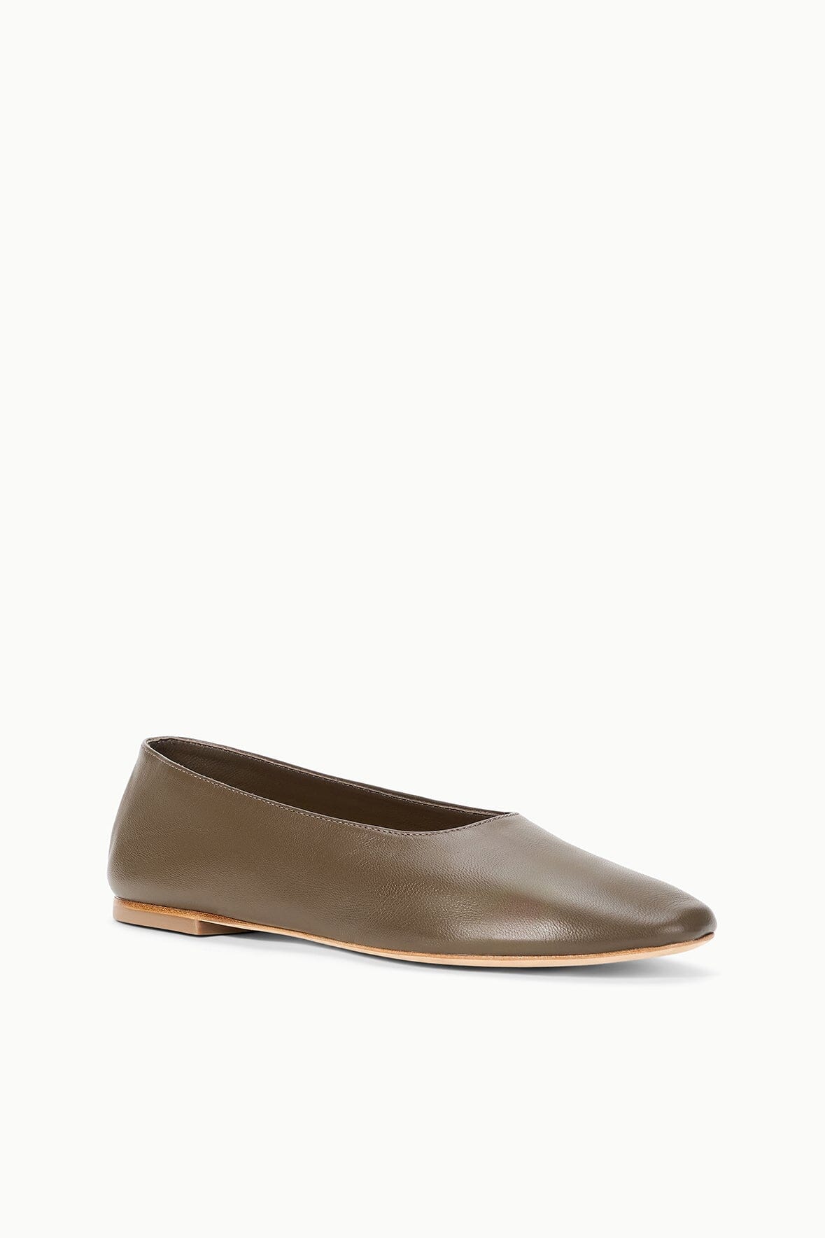 STAUD ALBA BALLET FLAT TRUFFLE