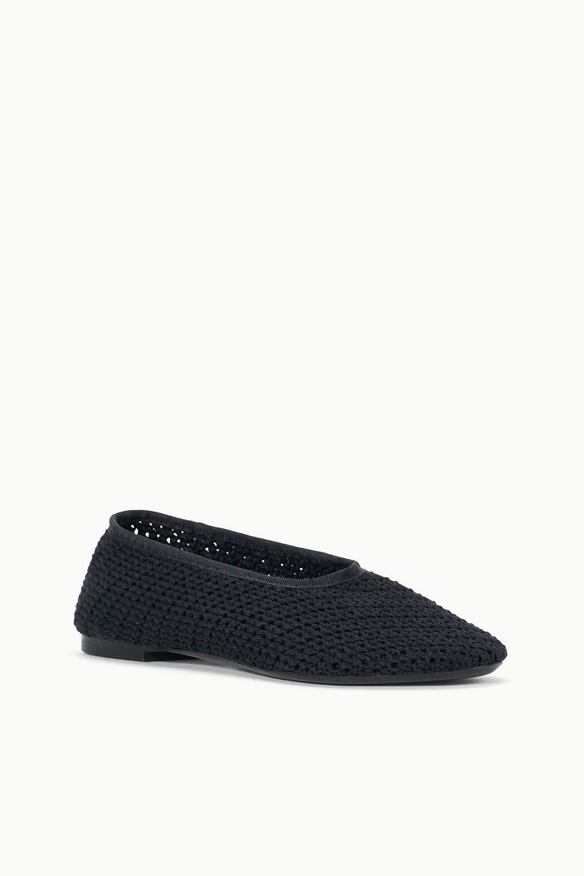 Image ALBA BALLET FLAT | BLACK CROCHET 3 of 7 and Clicking this image will trigger a zoom pop-up