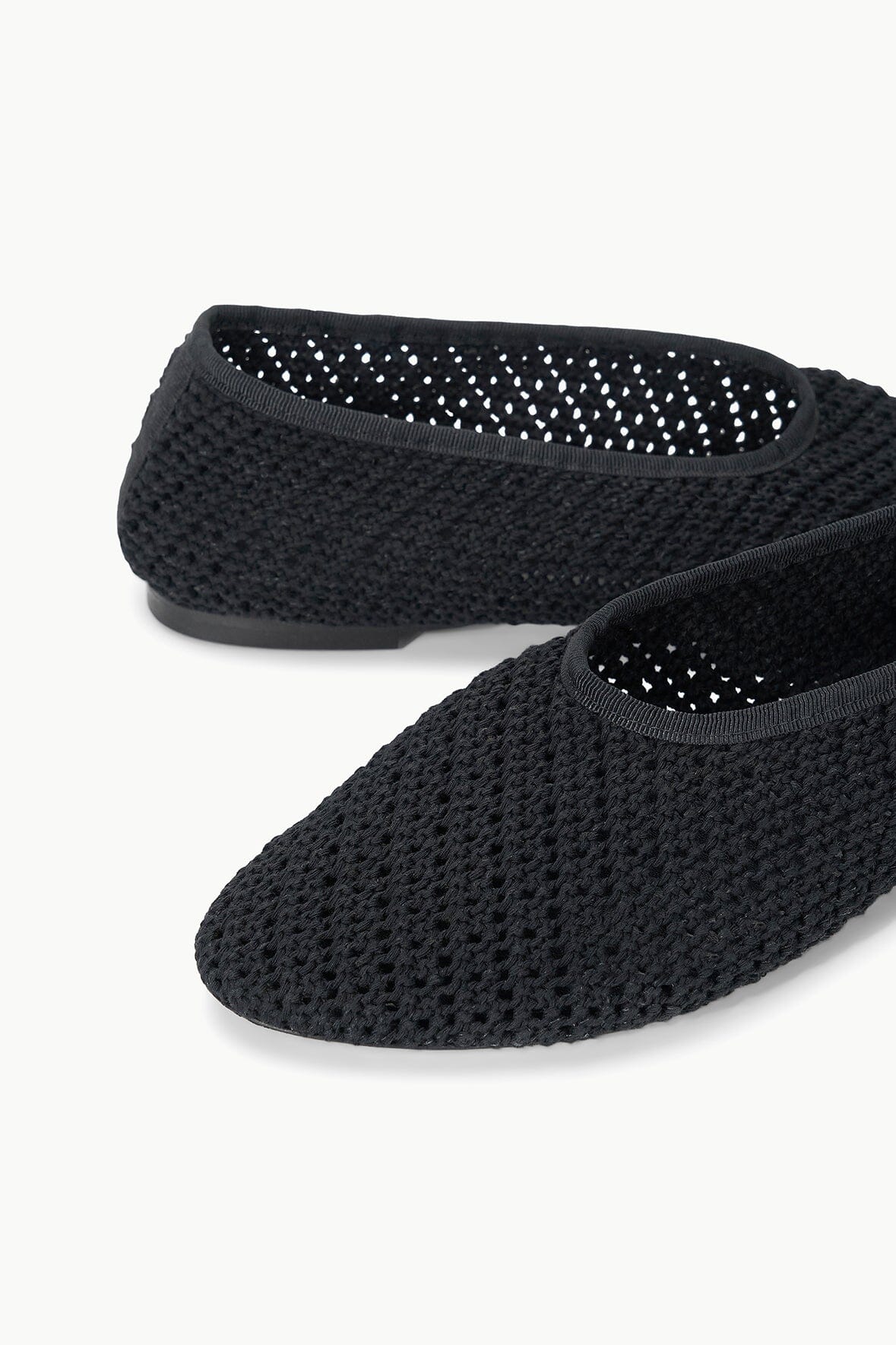 Image ALBA BALLET FLAT | BLACK CROCHET 6 of 7 and Clicking this image will trigger a zoom pop-up