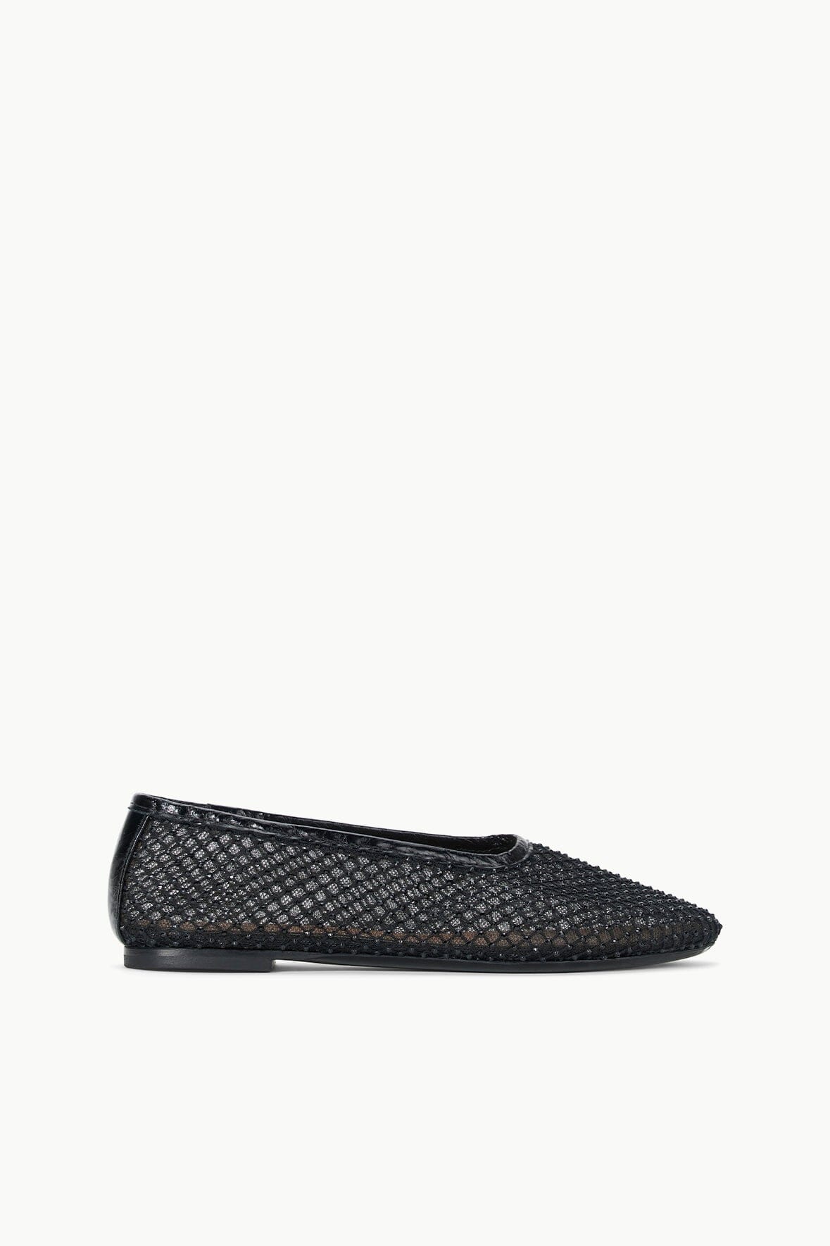 Image ALBA BALLET FLAT | BLACK CRYSTAL MESH 1 of 7 and Clicking this image will trigger a zoom pop-up