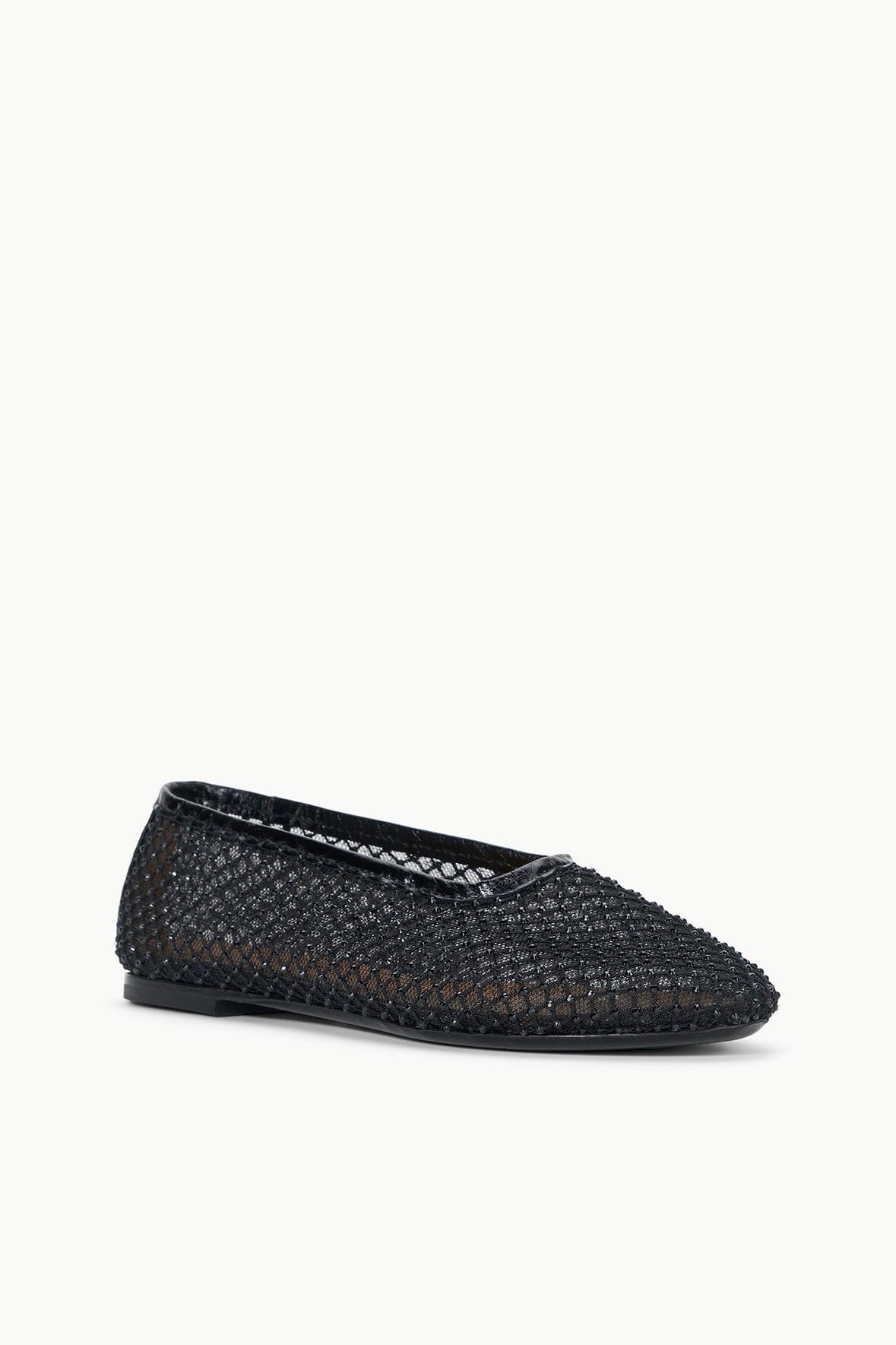 Image ALBA BALLET FLAT | BLACK CRYSTAL MESH 3 of 7 and Clicking this image will trigger a zoom pop-up