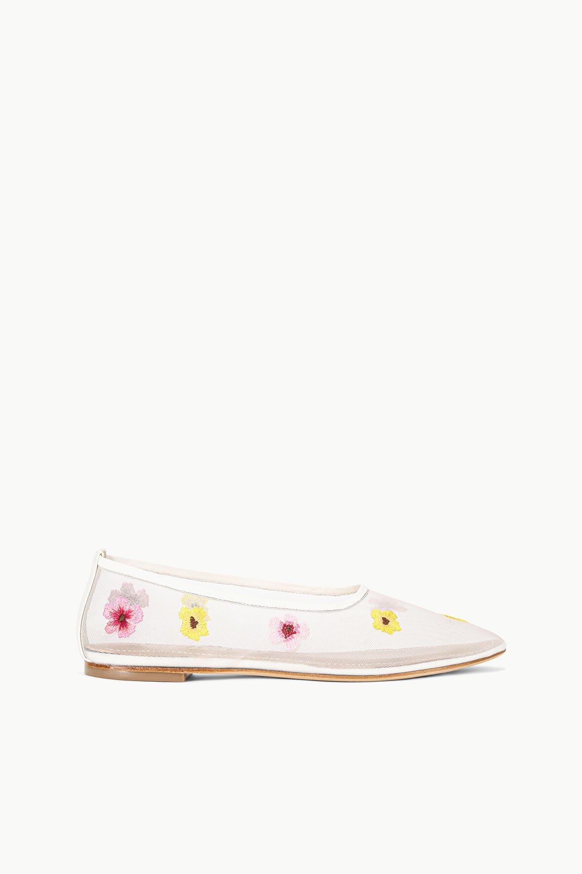 Image ALBA BALLET FLAT | BLOSSOM FLORAL MESH 1 of 8 and Clicking this image will trigger a zoom pop-up