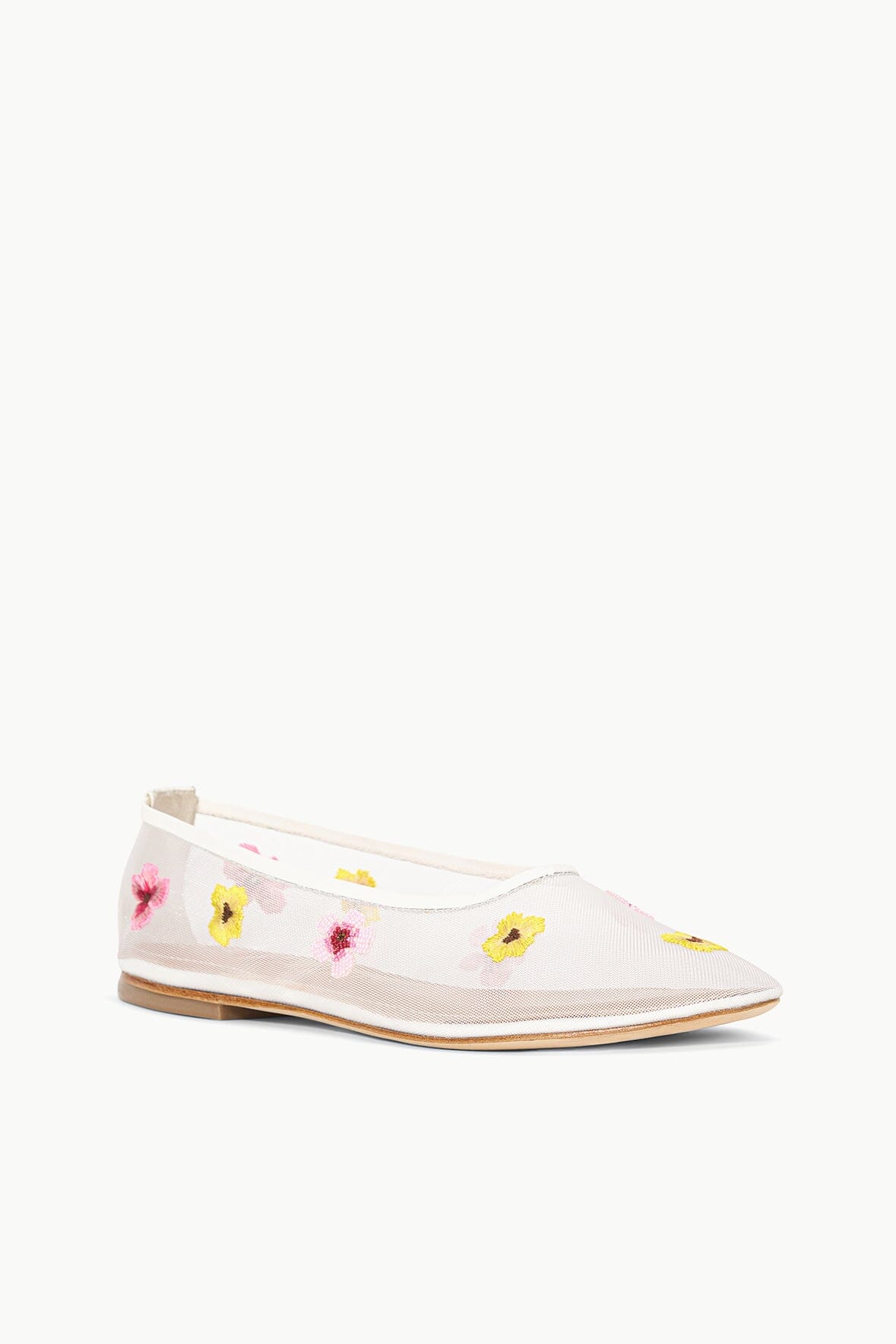 Image ALBA BALLET FLAT | BLOSSOM FLORAL MESH 3 of 8 and Clicking this image will trigger a zoom pop-up