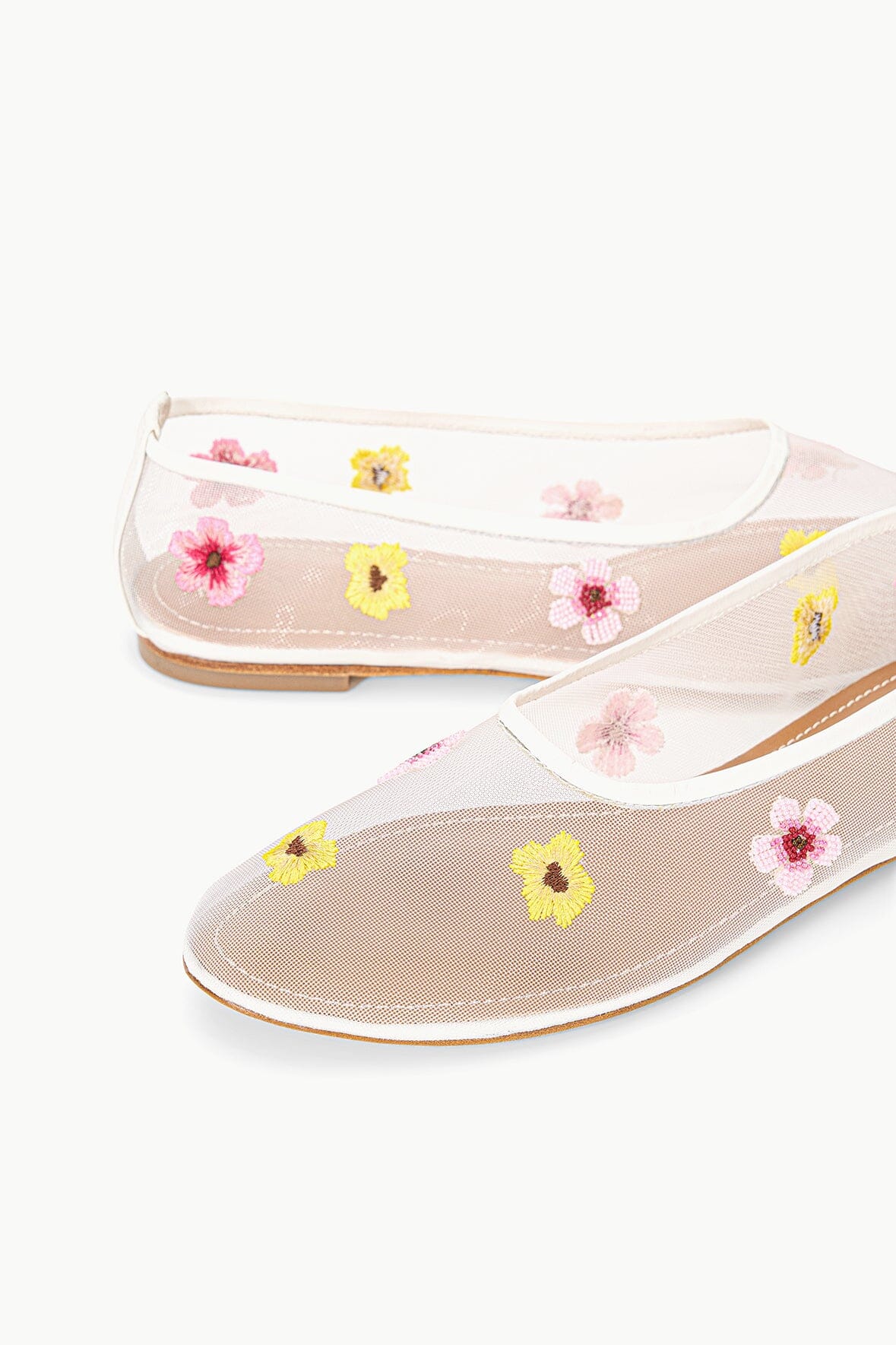 Image ALBA BALLET FLAT | BLOSSOM FLORAL MESH 7 of 8 and Clicking this image will trigger a zoom pop-up