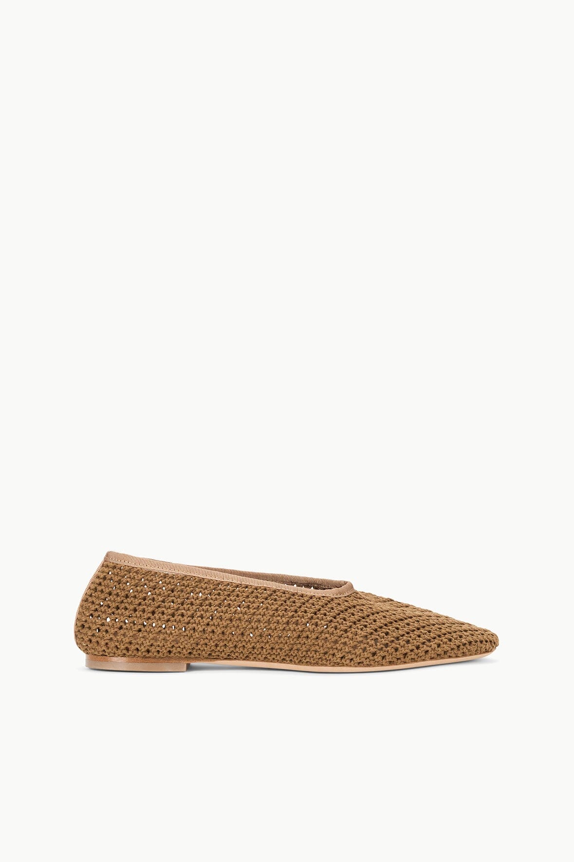 Image ALBA BALLET FLAT | CAMEL CROCHET 1 of 7 and Clicking this image will trigger a zoom pop-up