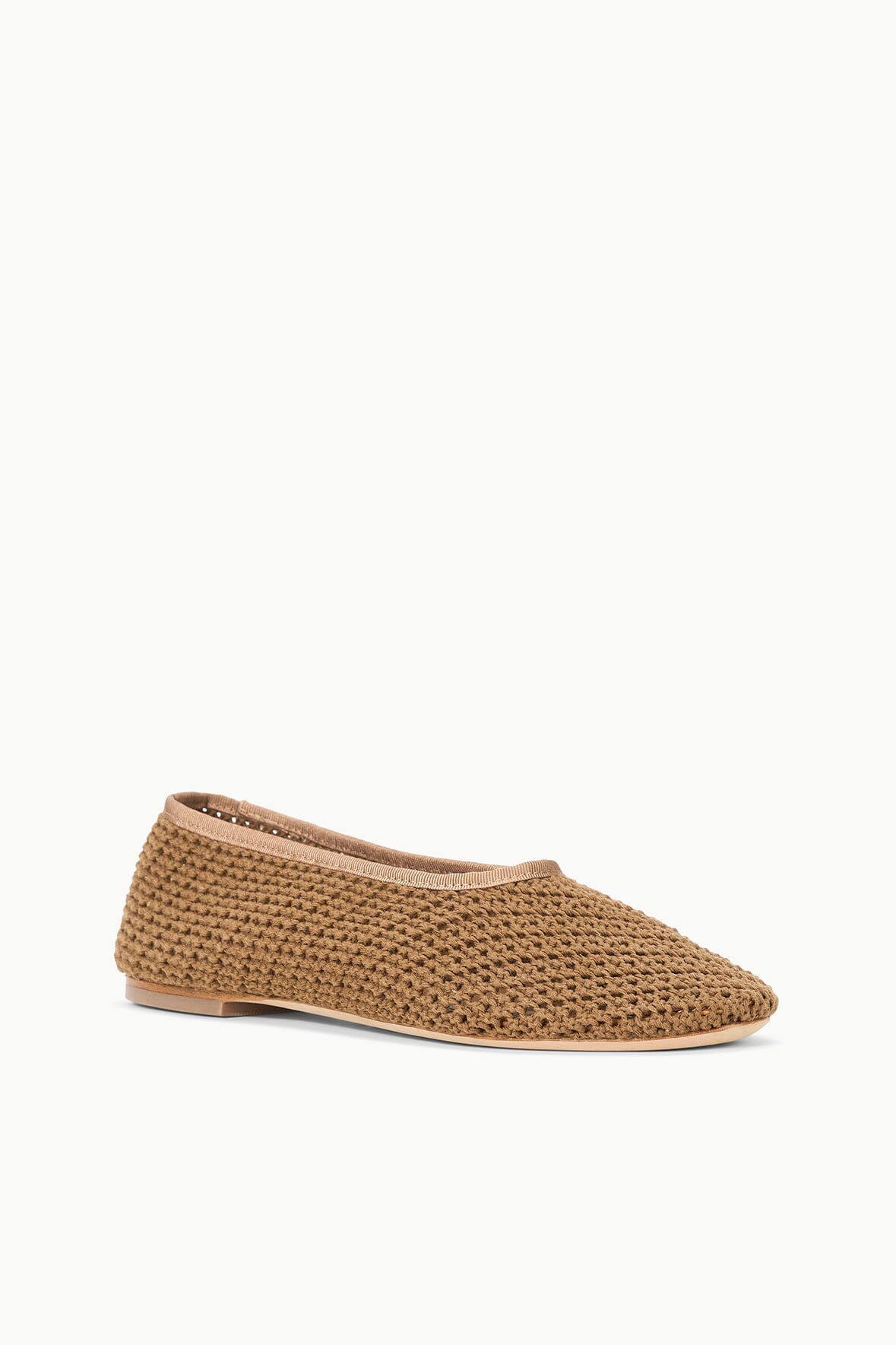 Image ALBA BALLET FLAT | CAMEL CROCHET 3 of 7 and Clicking this image will trigger a zoom pop-up