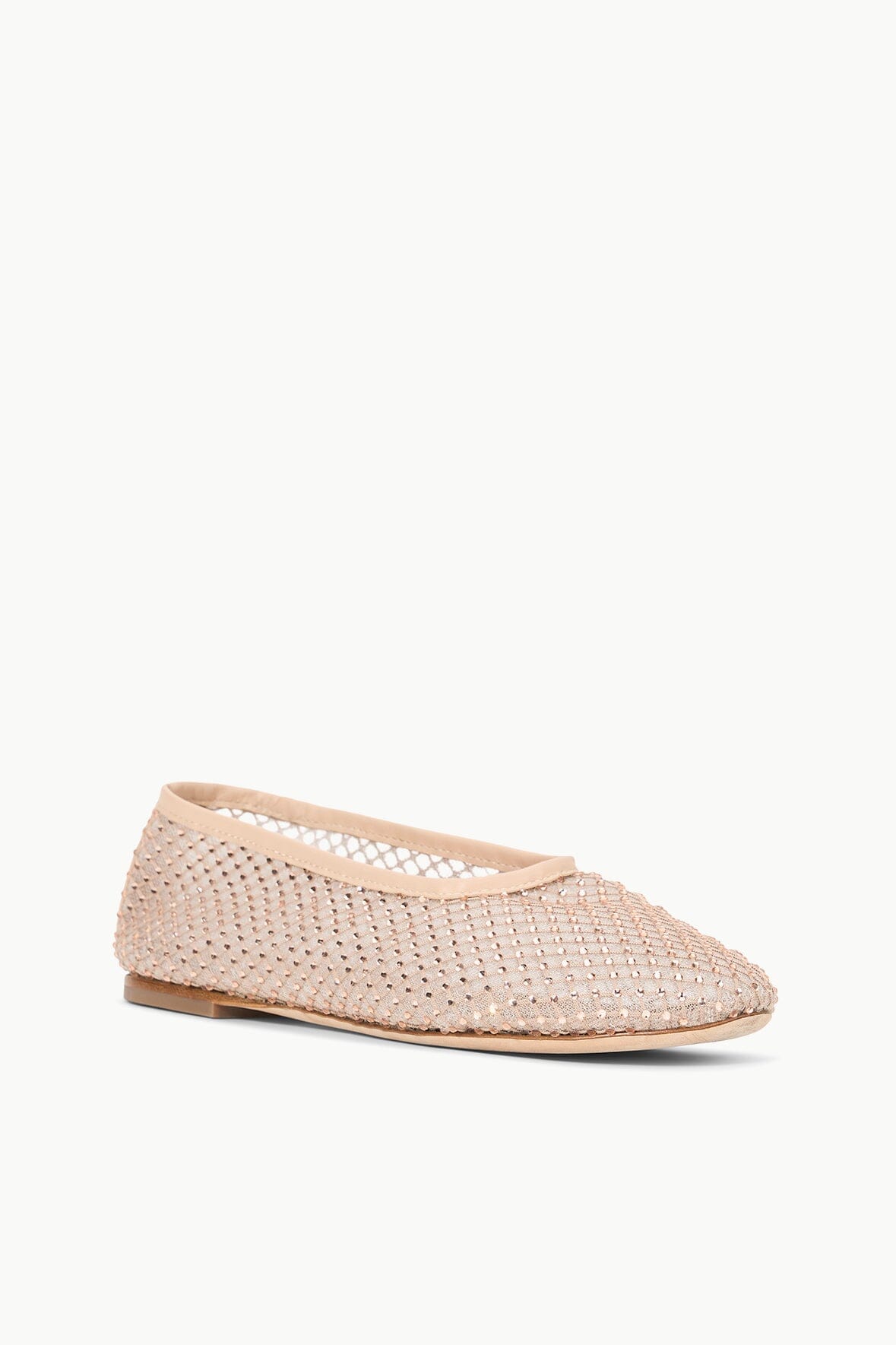 Image ALBA BALLET FLAT | CHAMPAGNE CRYSTAL MESH 3 of 7 and Clicking this image will trigger a zoom pop-up