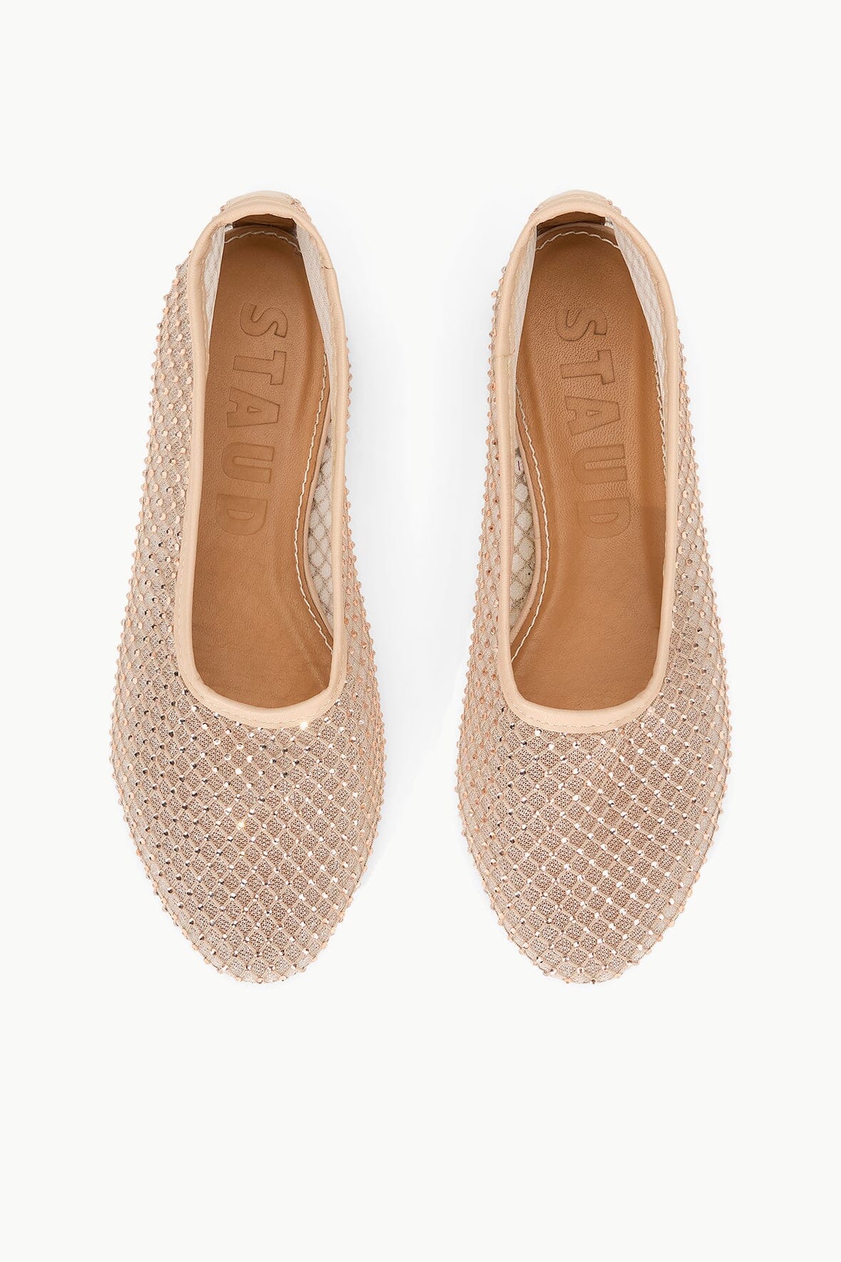 Image ALBA BALLET FLAT | CHAMPAGNE CRYSTAL MESH 7 of 7 and Clicking this image will trigger a zoom pop-up