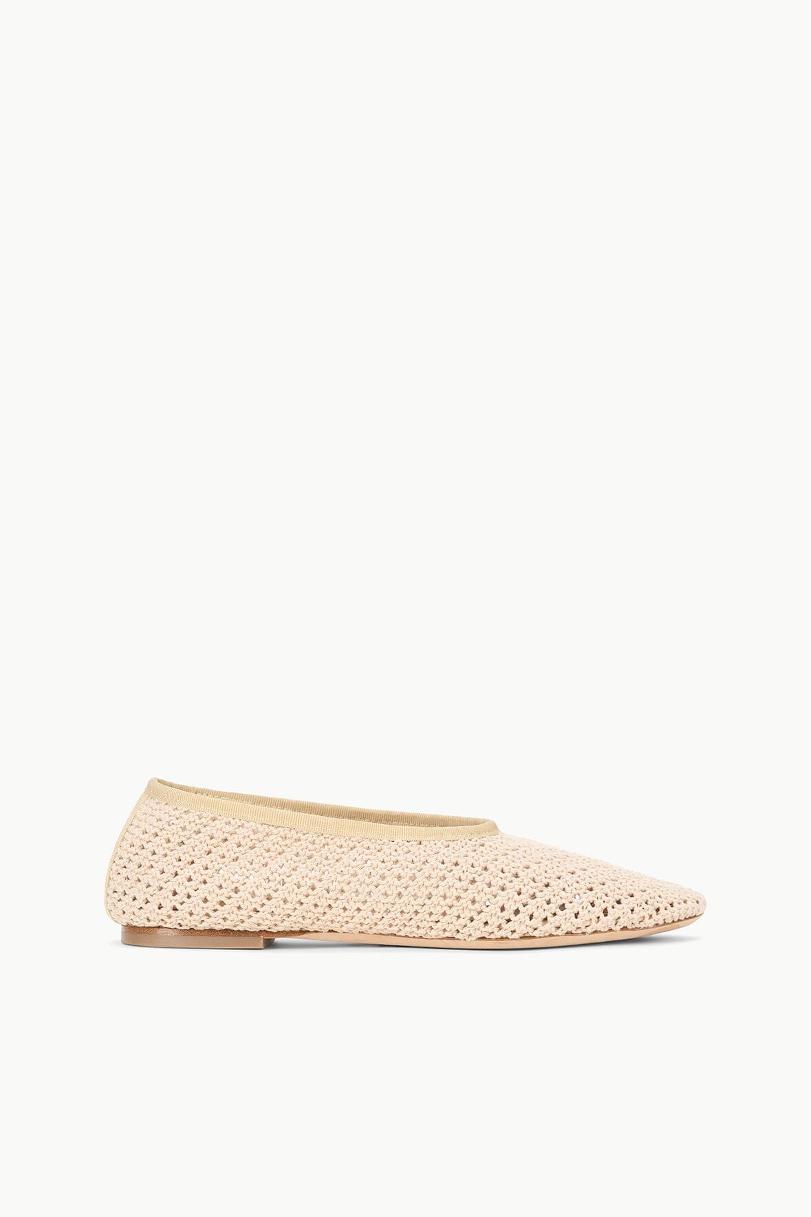 Image ALBA BALLET FLAT | CREAM CROCHET 1 of 7 and Clicking this image will trigger a zoom pop-up