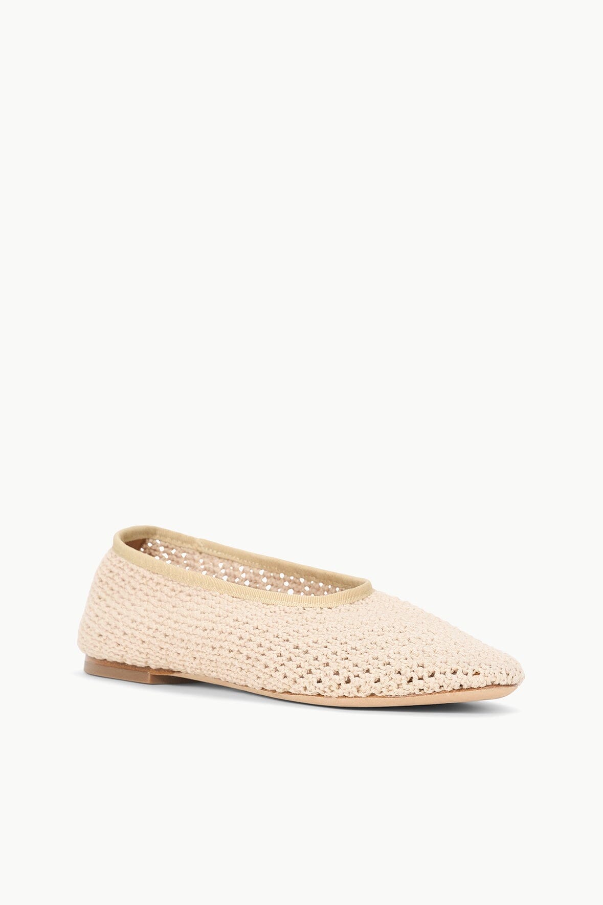 Image ALBA BALLET FLAT | CREAM CROCHET 3 of 7 and Clicking this image will trigger a zoom pop-up