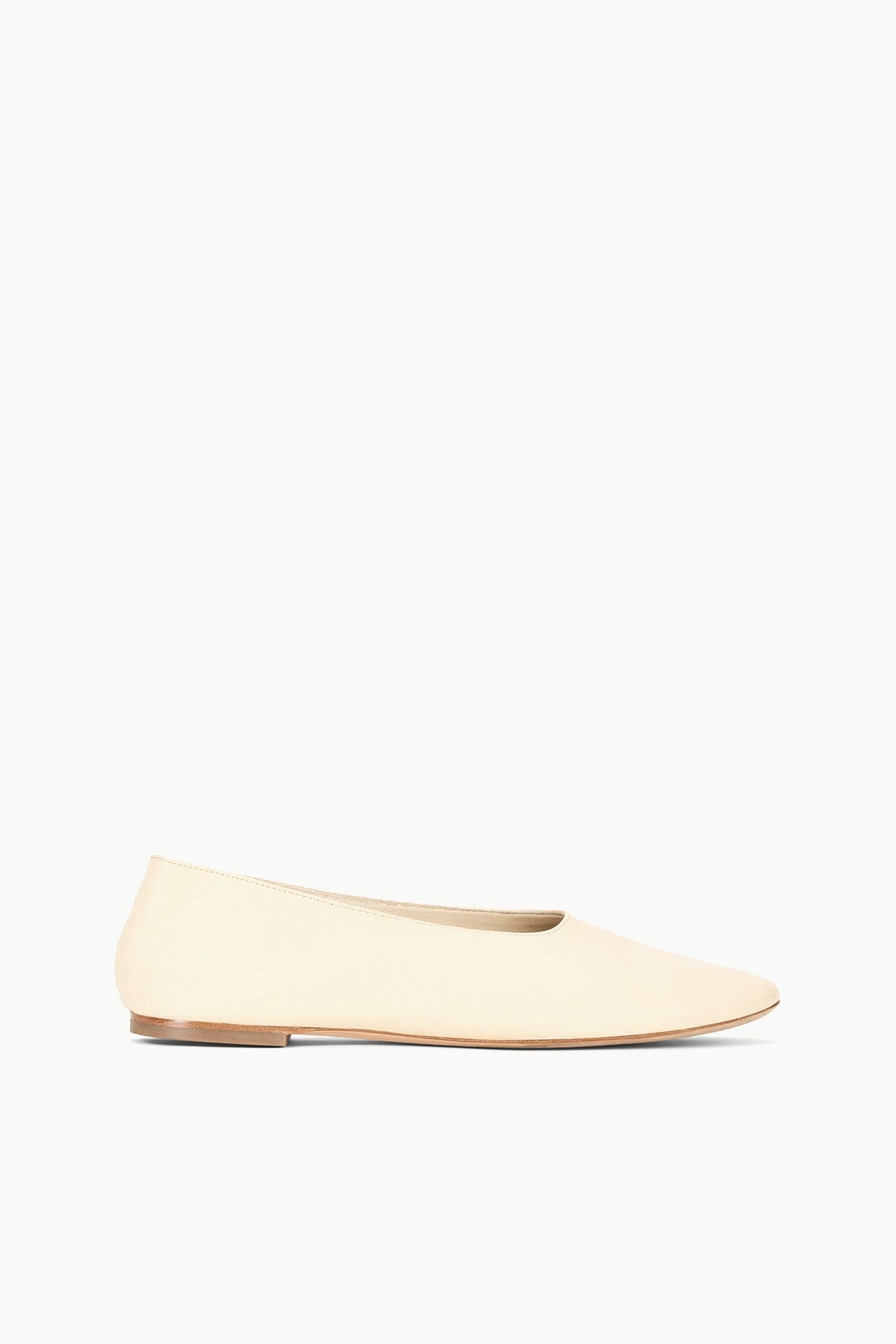 【新品・未使用】STAUD FLUFF BALLET FLAT STAUD Faux fur-trimmed leather ballet flats | NET-A-PORTER