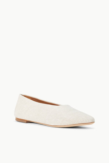 STAUD ALBA BALLET FLAT NATURAL