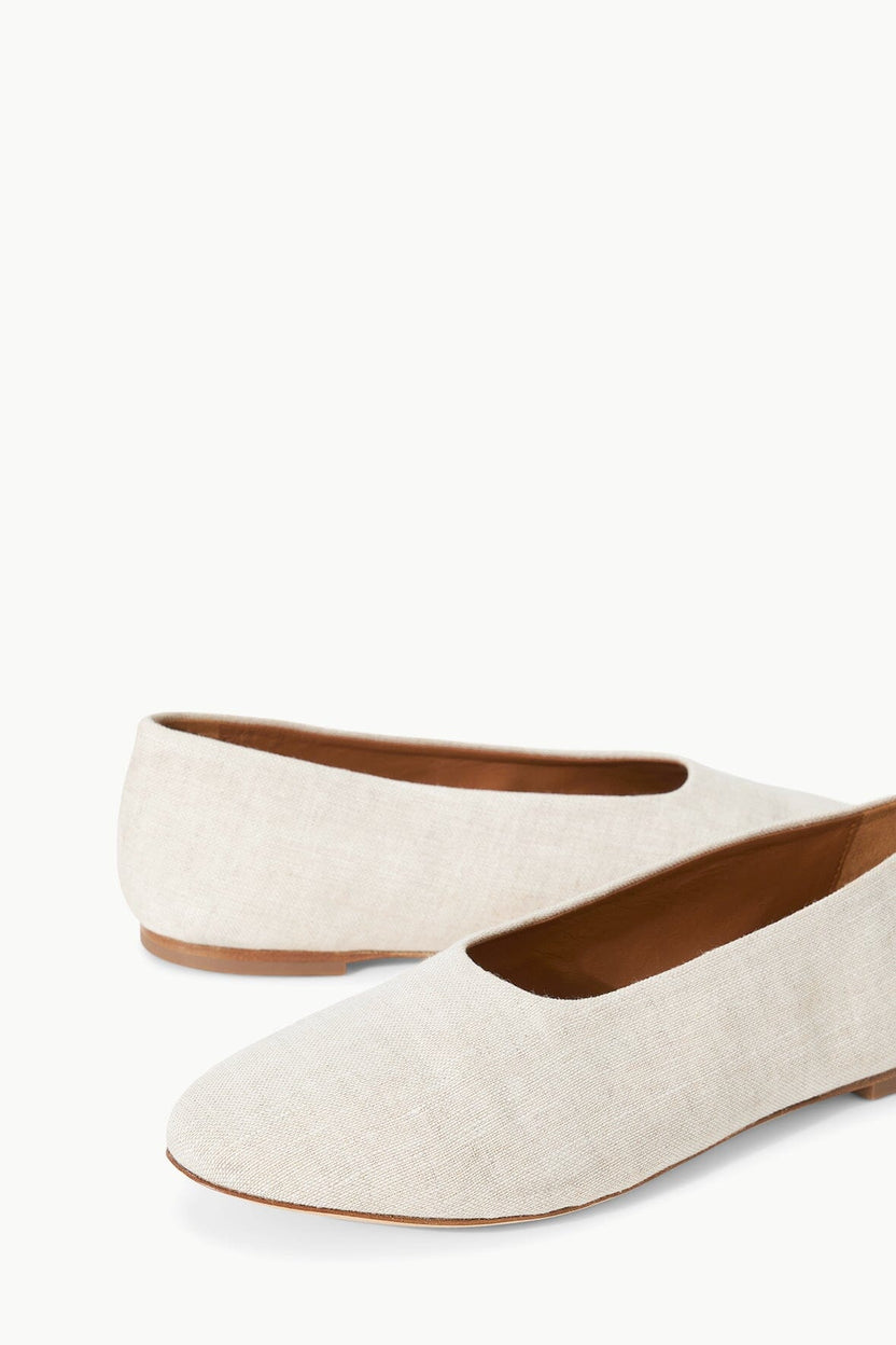 STAUD ALBA BALLET FLAT NATURAL