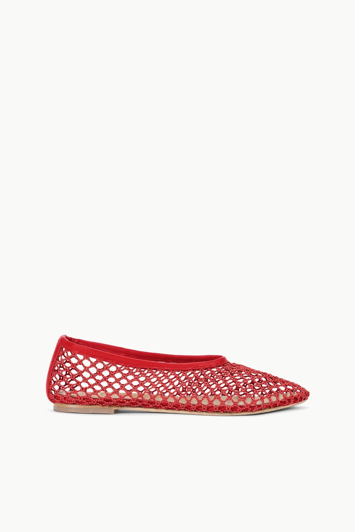 Image ALBA BALLET FLAT | RED NETTING 1 of 8 and Clicking this image will trigger a zoom pop-up