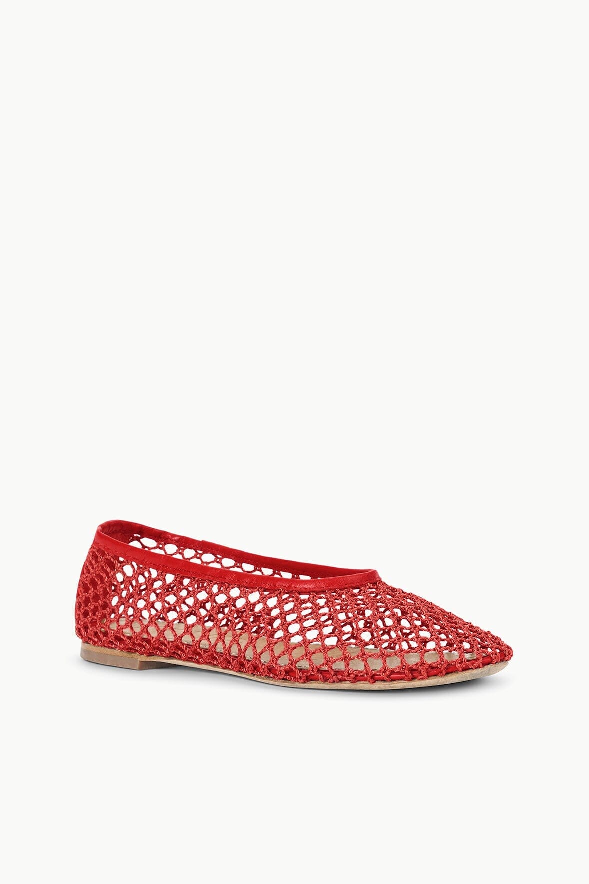 Image ALBA BALLET FLAT | RED NETTING 3 of 8 and Clicking this image will trigger a zoom pop-up