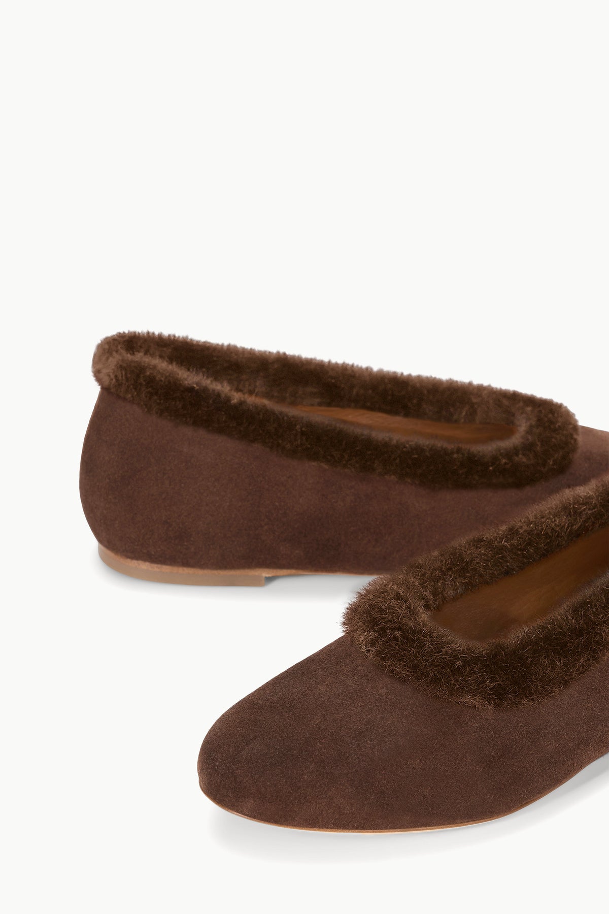 Image ALBA FAUX FUR TRIM BALLET FLAT | MAHOGANY 4 of 5 and Clicking this image will trigger a zoom pop-up