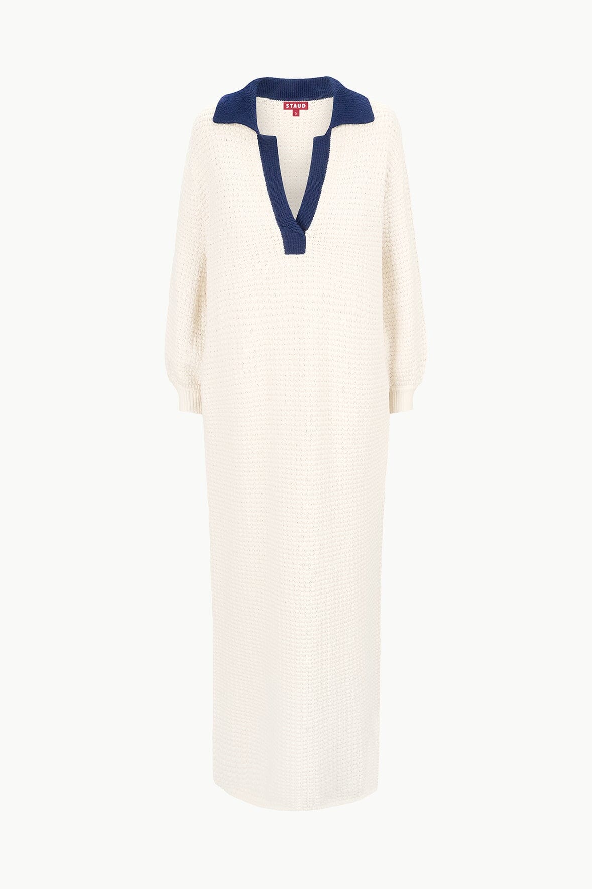 Image ALTEA DRESS | IVORY NAVY 5 of 5 and Clicking this image will trigger a zoom pop-up