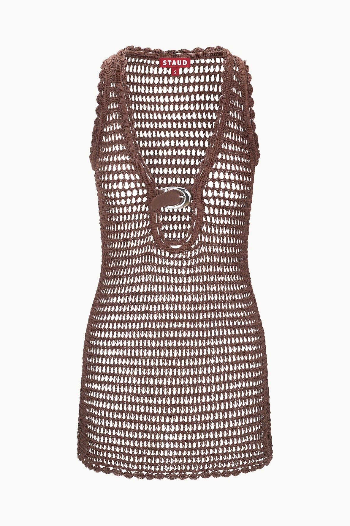 STAUD ANOK DRESS DARK CHOCOLATE STAUD ANOK DRESS DARK CHOCOLATE