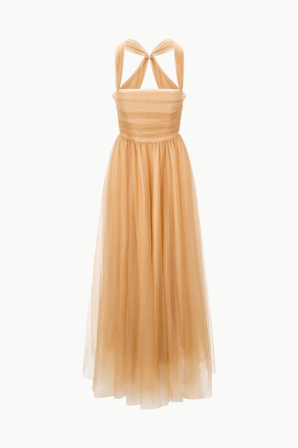ワンピース STAUD Woman Dress Beige R25R2249NT CAML ANTONIA DRESS CAMEL