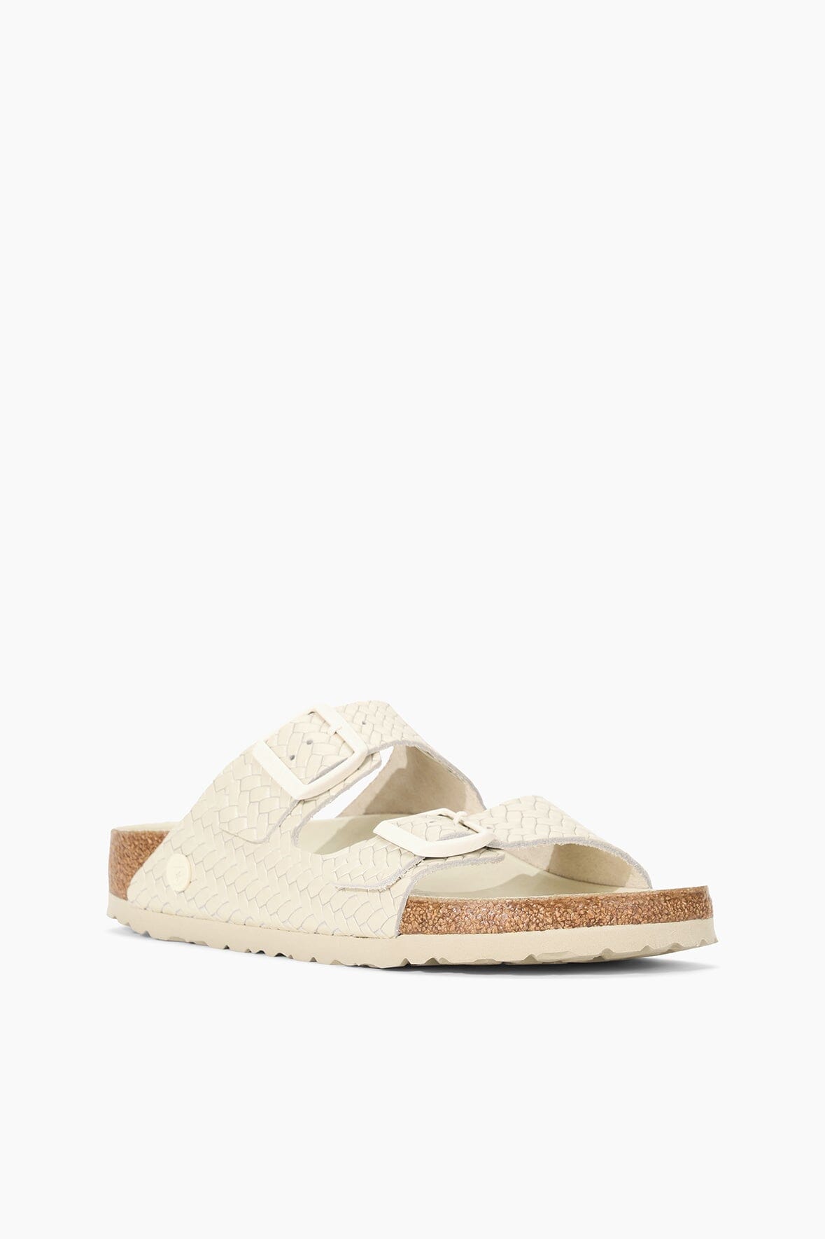 Image BIRKENSTOCK ARIZONA WOVEN EMBOSSED SANDAL | ECRU 3 of 7 and Clicking this image will trigger a zoom pop-up