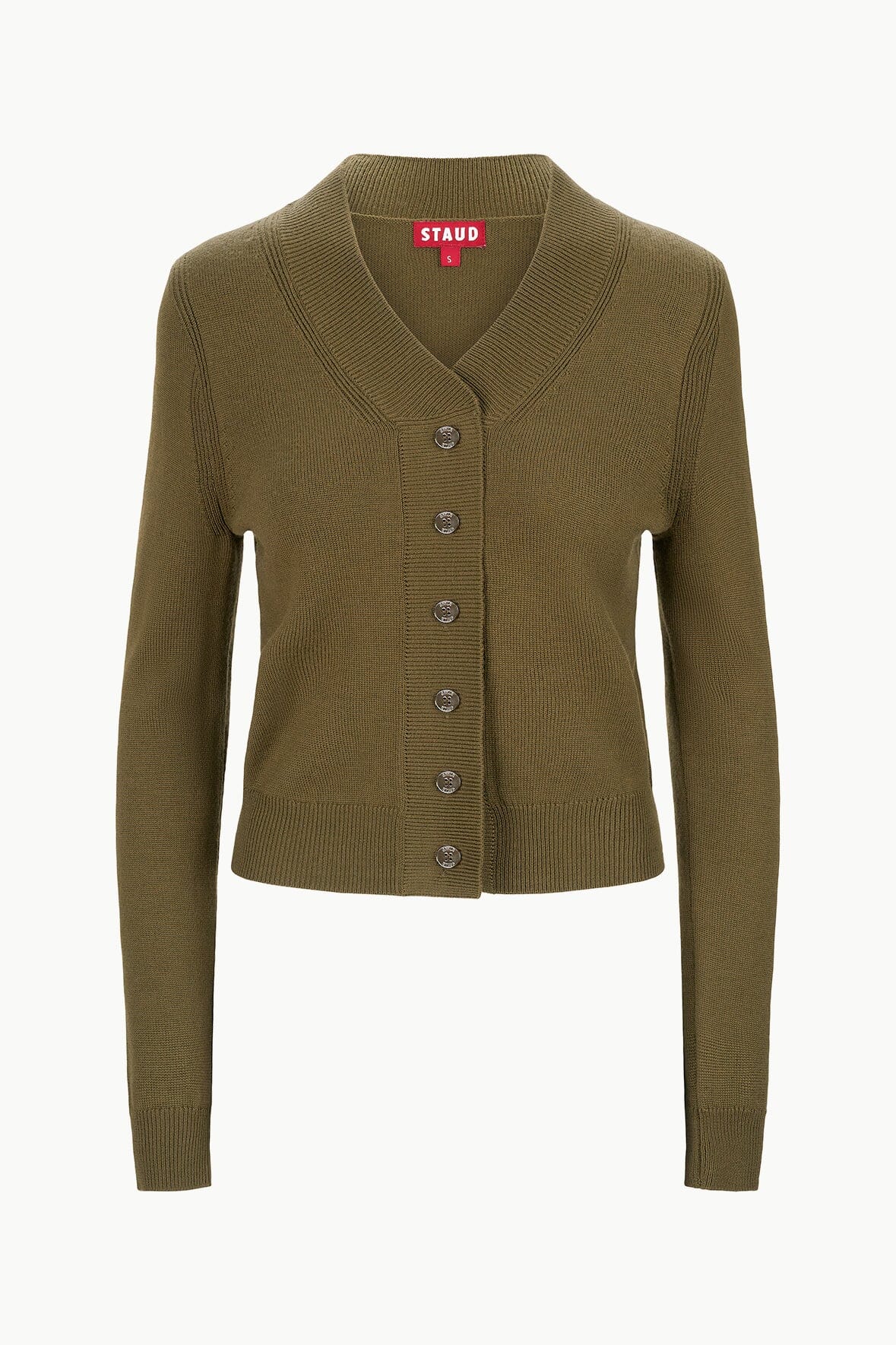 Image BAXTER CARDIGAN | SERGEANT GREEN 5 of 5 and Clicking this image will trigger a zoom pop-up