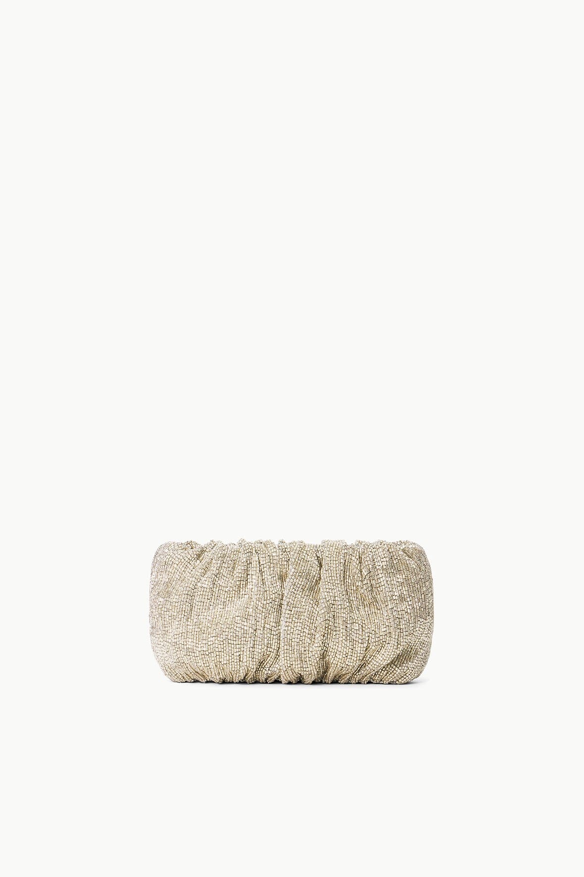 STAUD Beaded Bean Convertible Clutch in White