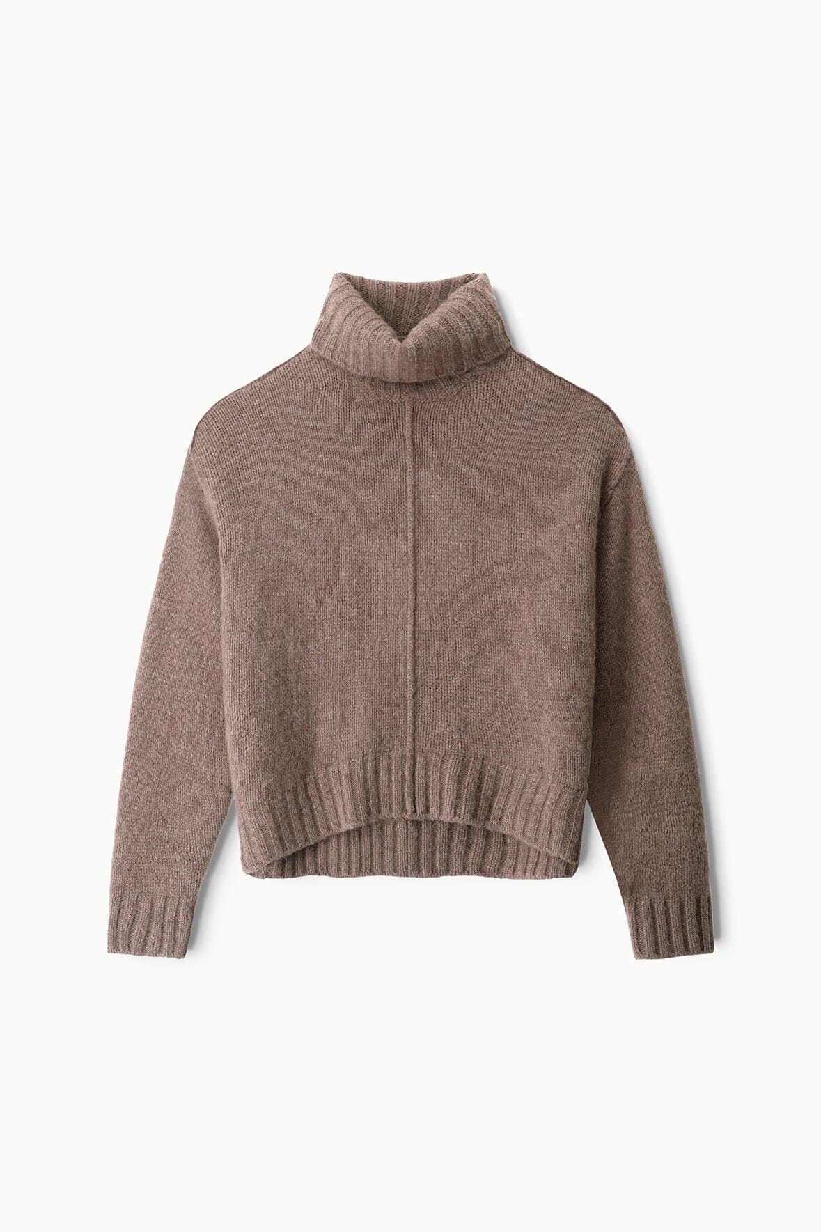 Image BETSY CASHMERE SWEATER | TRUFFLE 8 of 8 and Clicking this image will trigger a zoom pop-up