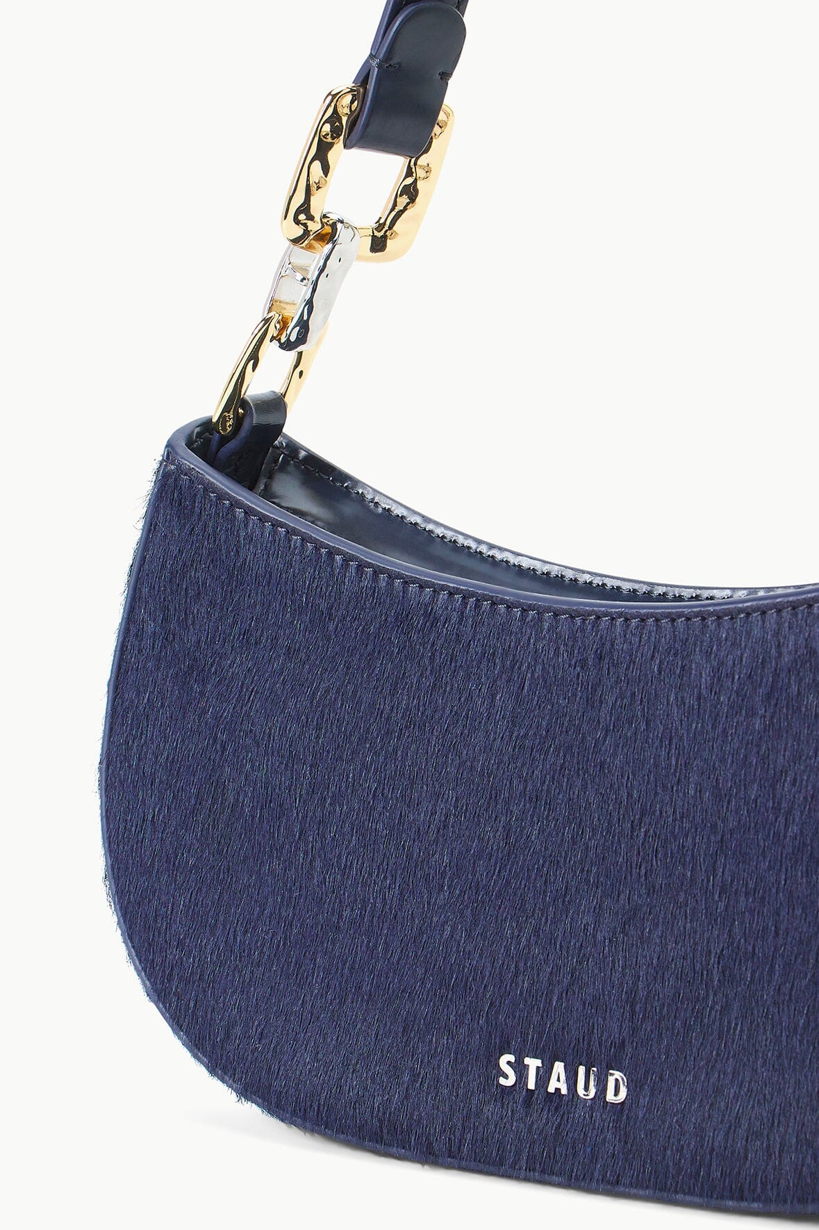 BRADY SHOULDER BAG NAVY HAIRCALF