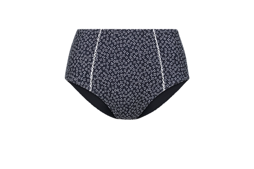 BRENTON BIKINI BOTTOM  BLACK WOODBLOCK DITSY FLORAL