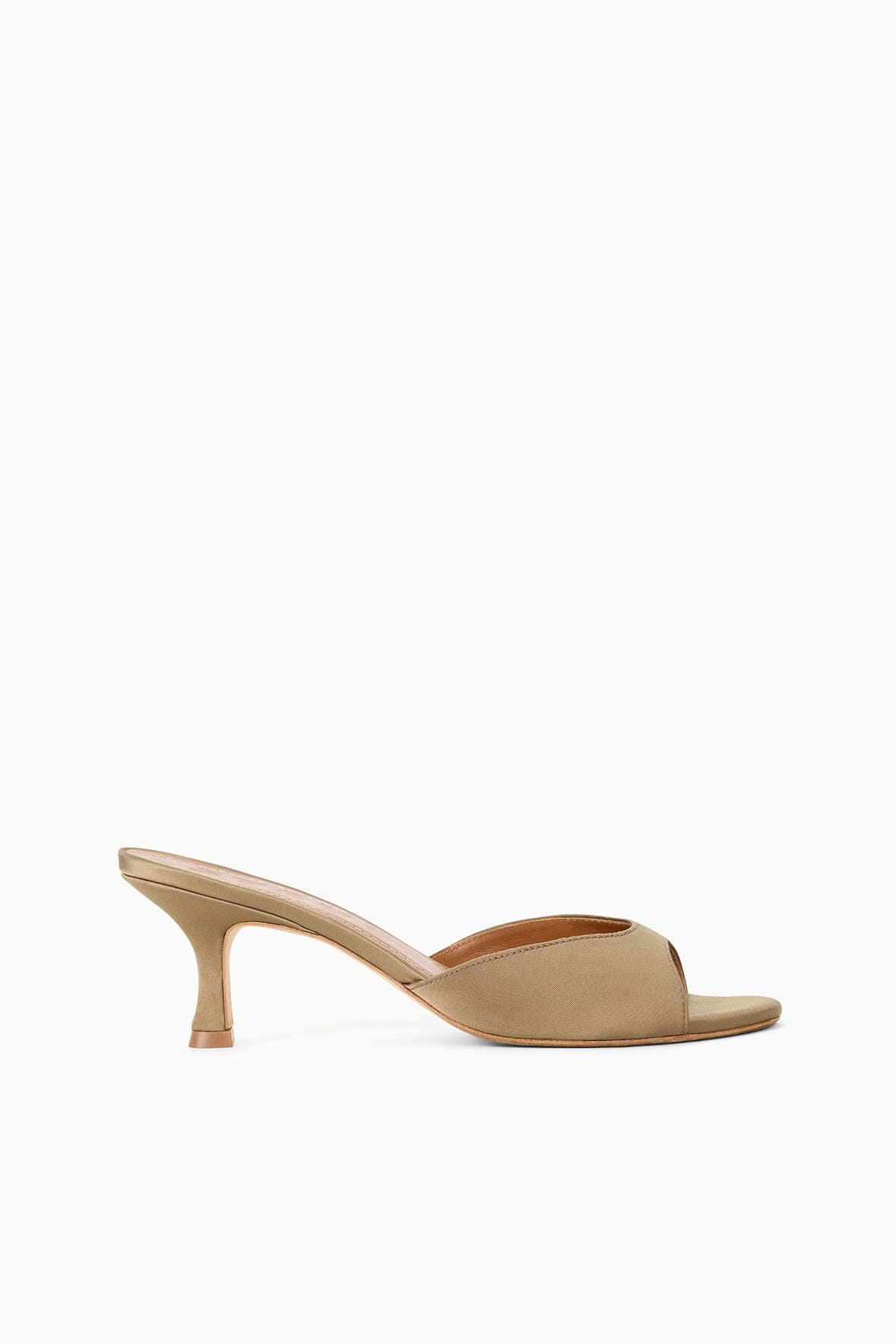 BRIGITTE SATIN MULE TRUFFLE