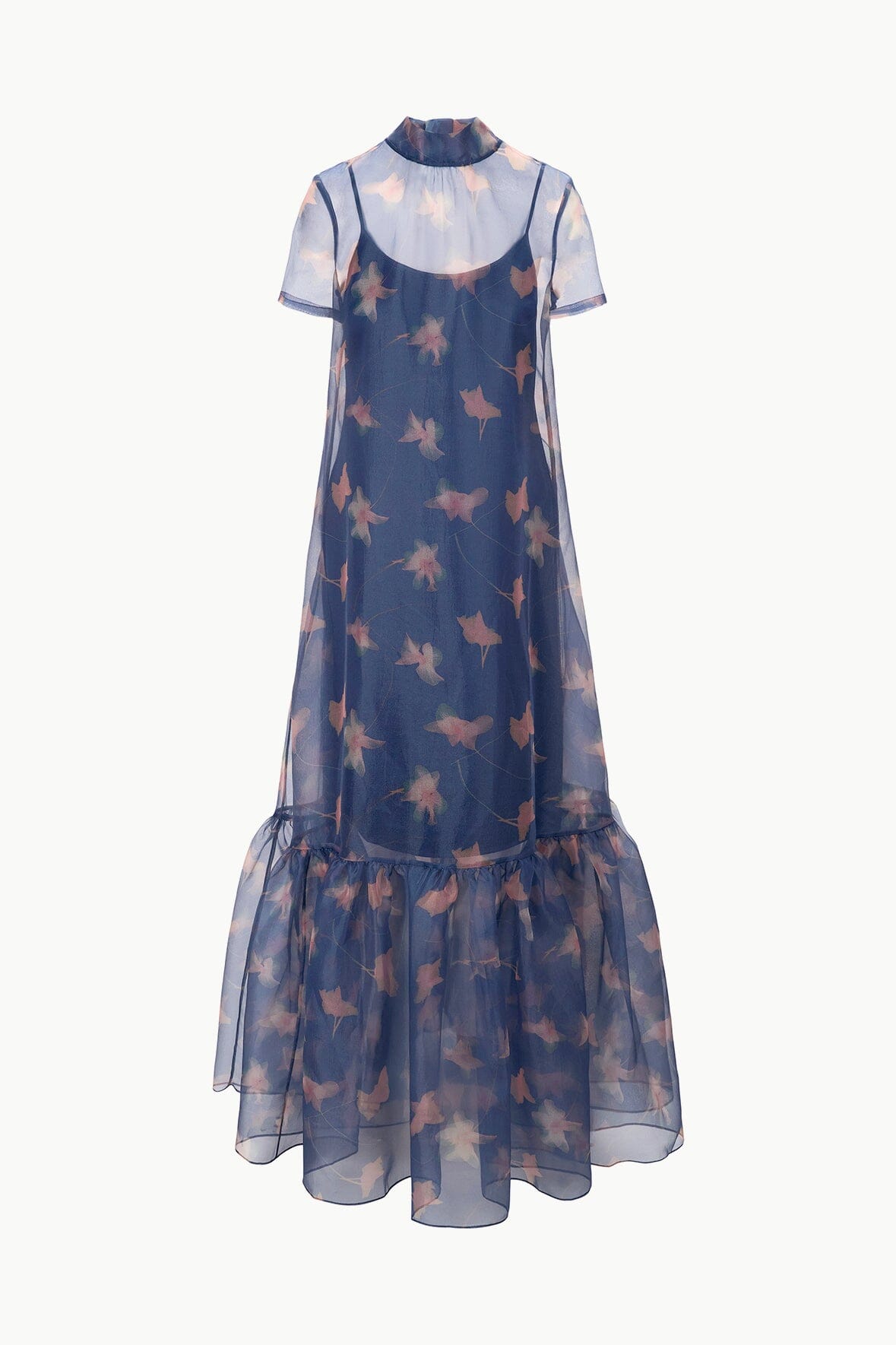 Image CALLUNA DRESS | BOTANICAL NAVY 6 of 6 and Clicking this image will trigger a zoom pop-up