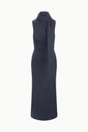 Image CANAL MIDI DRESS | CHARCOAL 8 of 8