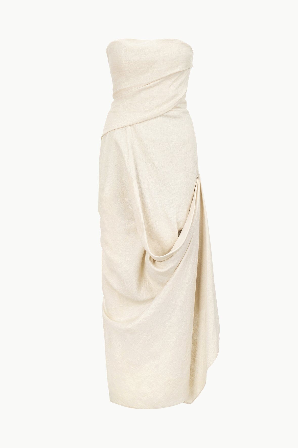 STAUD Lychee Dress White hotsell Ivory Crudite Linen