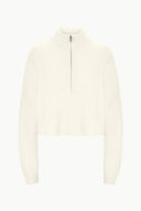 Image CASHMERE CROPPED HAMPTON SWEATER | IVORY 4 of 4