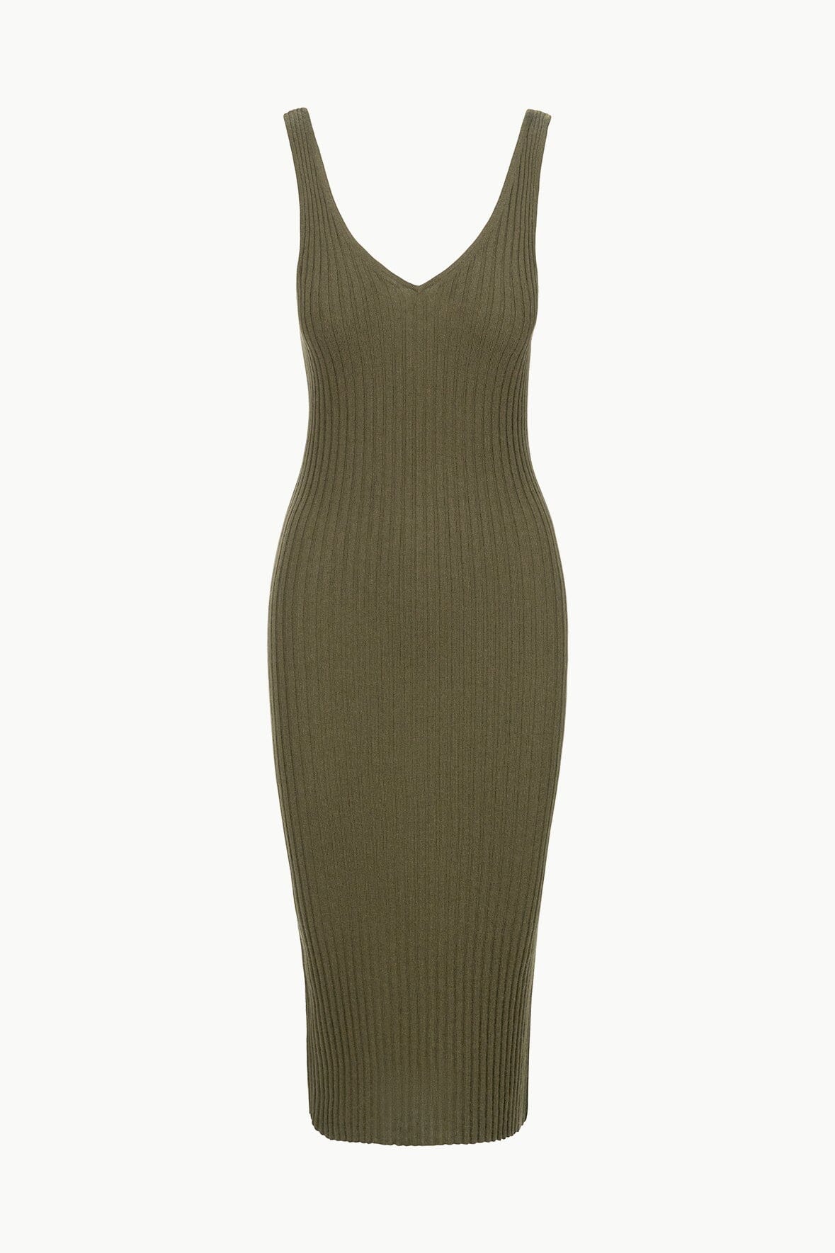 Image DANA CASHMERE DRESS | DARK OLIVE 5 of 5 and Clicking this image will trigger a zoom pop-up